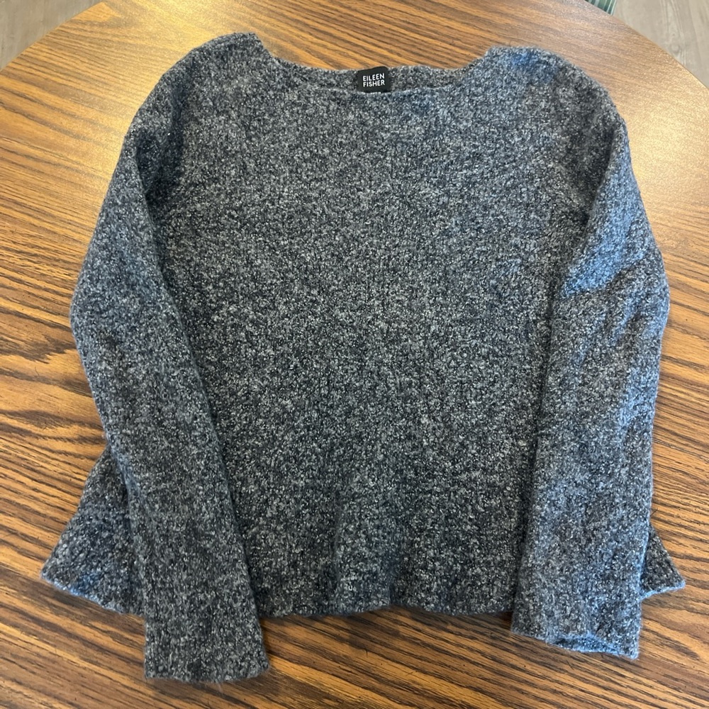 Eileen Fisher Charcoal Knit Sweater